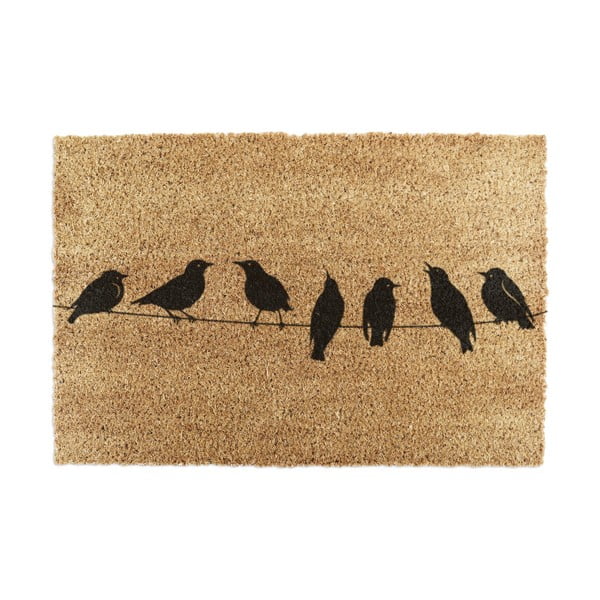 Covoraș de intrare din fibre de nucă de cocos 40x60 cm Birds On a Wire – Artsy Doormats