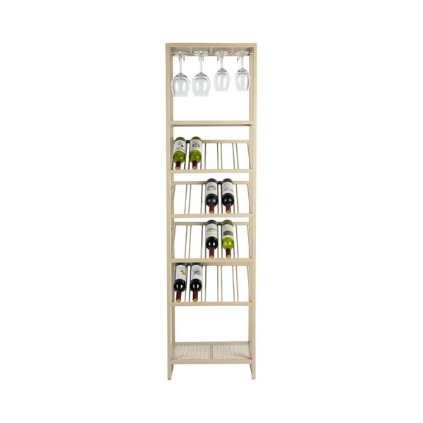 Dulap vinotecă bej număr sticle 20, 48x180 cm Cantor - Zuiver-image-4