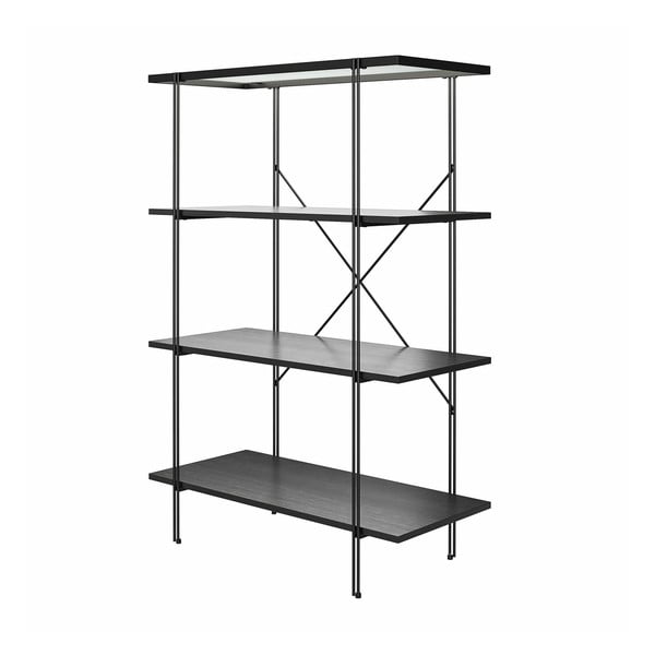 Bibliotecă neagră cu aspect de stejar 79x117 cm Wainwright - Queer Eye-image-3