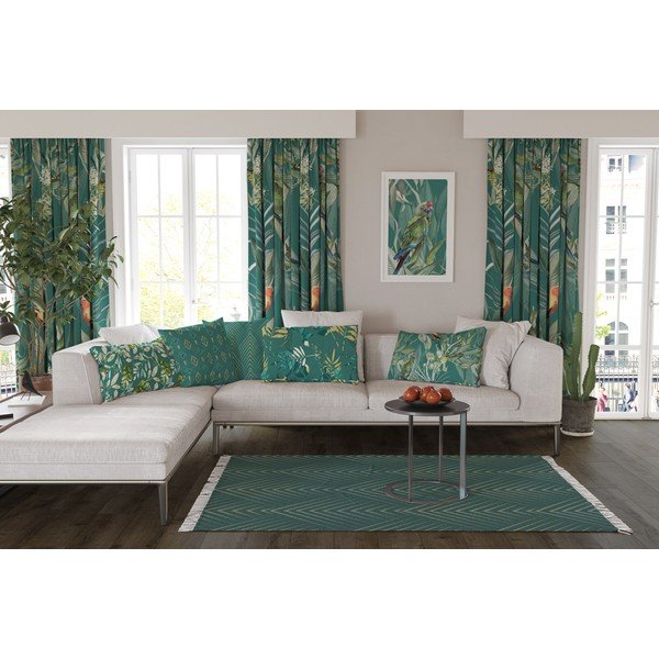 Draperie Mike & Co. NEW YORK Jungle Birds, 140 x 270 cm, verde-image-1