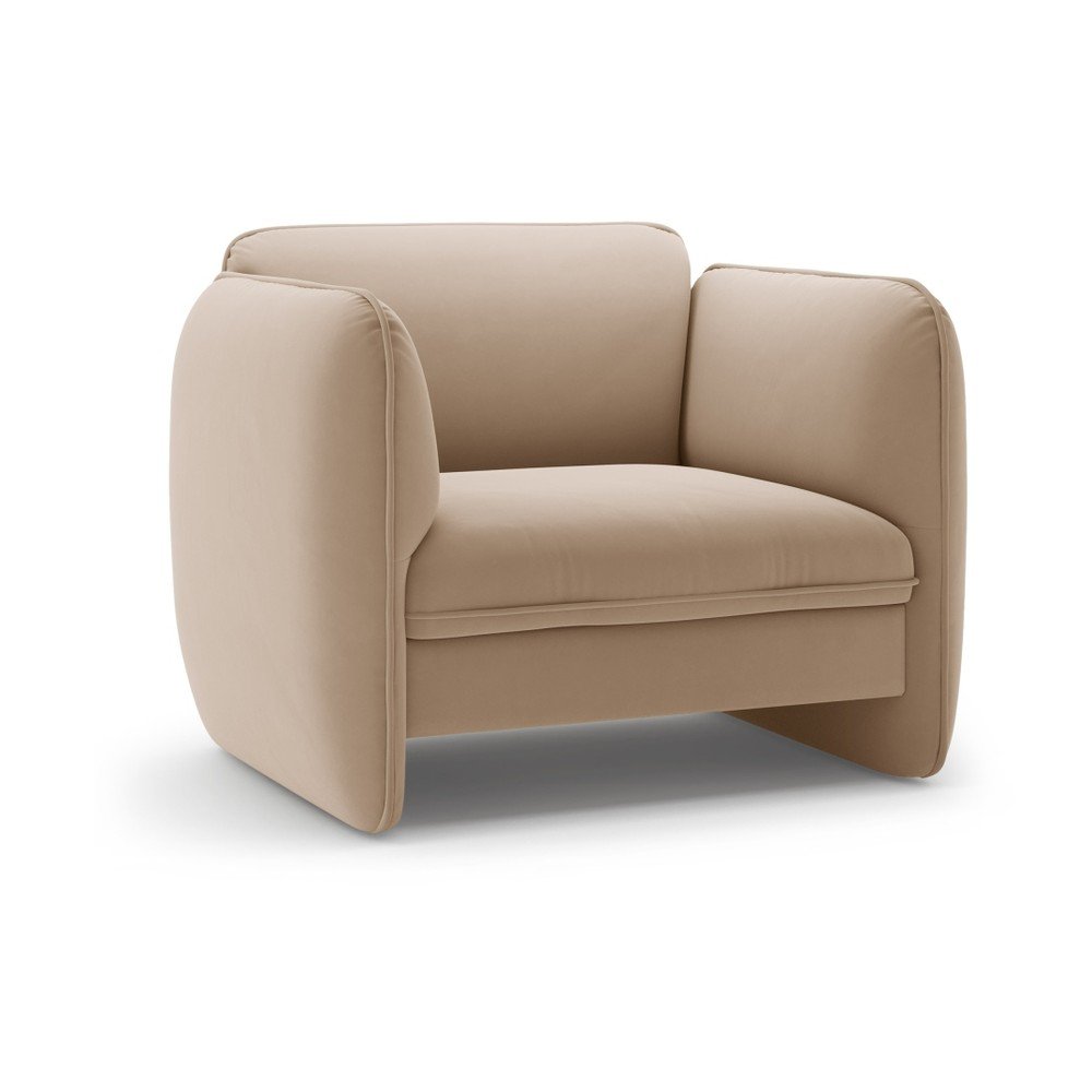 Fotoliu maro cu tapiÈu009Berie din catifea Georgia âu0080Micadoni