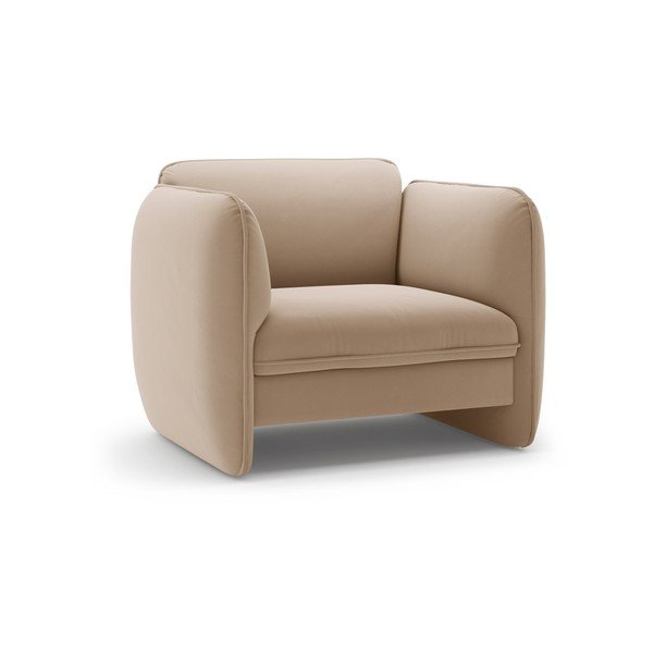 Fotoliu maro cu tapițerie din catifea Georgia – Micadoni 