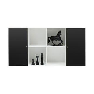 Comodă de perete albă-neagră Hammel Mistral Kubus, 136 x 69 cm