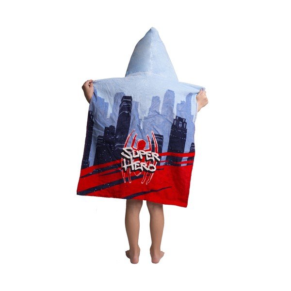 Poncho pentru copii roșu-albastru din frotir Spider-Man – Jerry Fabrics-image-2