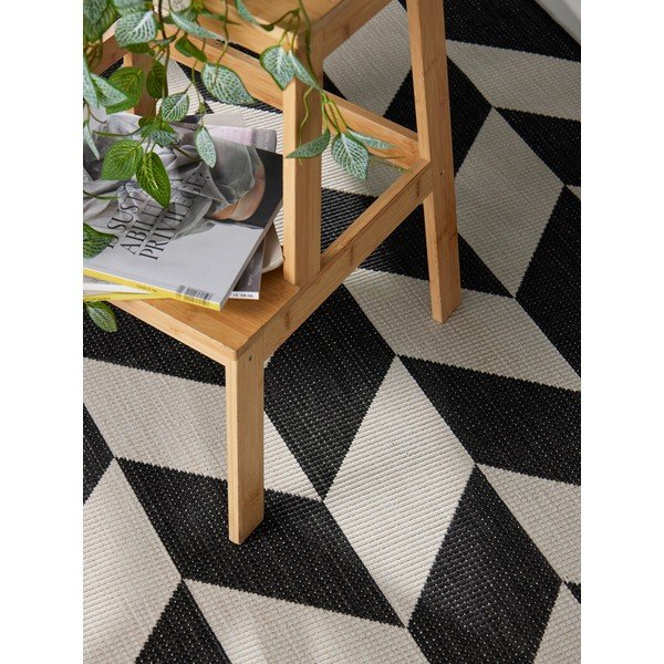 Covor pentru exterior și interior negru/crem 120x170 cm Haringey Terrick – Ted Baker-image-1