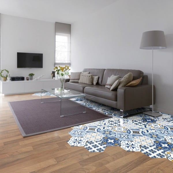 Set 10 autocolante pentru podea Ambiance Hexagons Jelilna, 20 x 18 cm-image-2