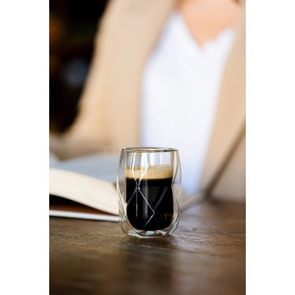 Căni 2 buc. pentru espresso/cu perete dublu 100 ml Geo – Vialli Design-image-3