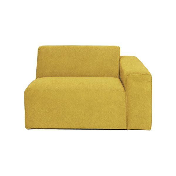 Modul pentru canapea galben   din catifea reiată  (partea dreaptă) Sting - Scandic
