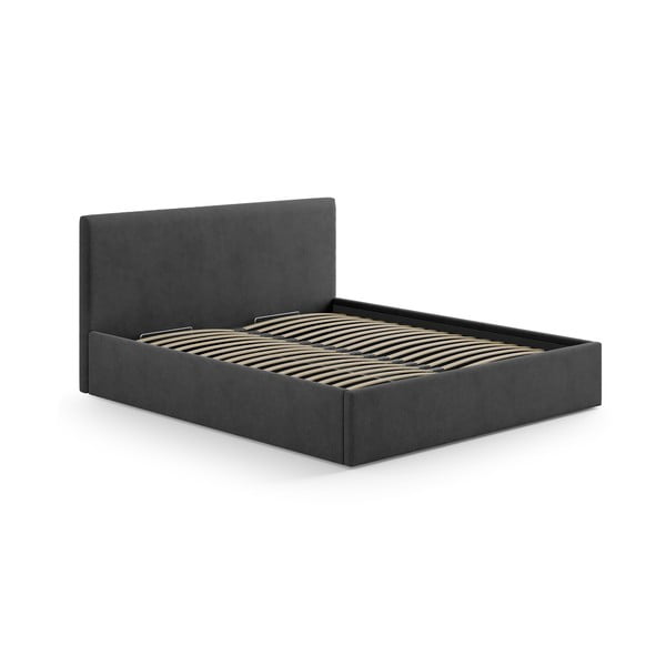 Tăblie de pat gri antracit tapițată 170,5x100 cm Remo – Micadoni -image-3