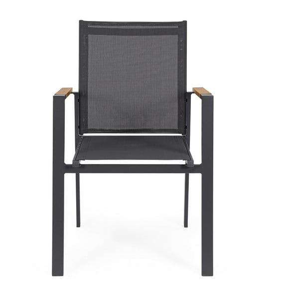 Scaune de grădină gri-antracit 4 buc. din metal Heta   – Bizzotto-image-1