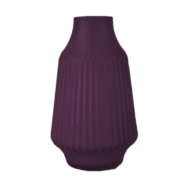Vază din sticlă PT LIVING Stripes, Ø 16 cm, violet