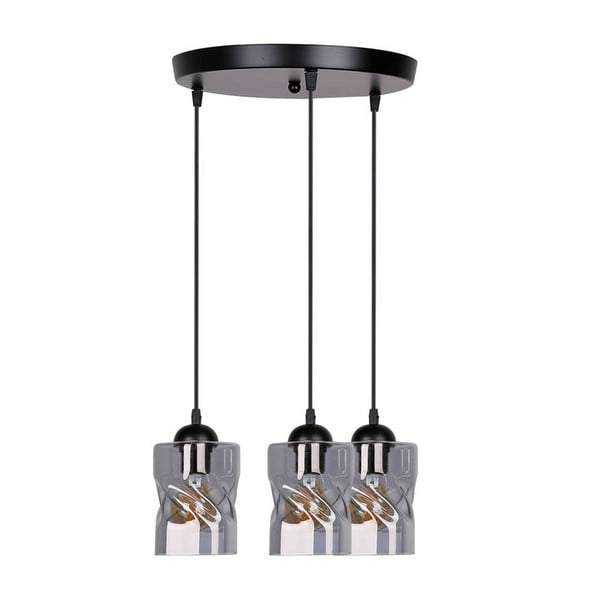 Lustră neagră cu abajur din sticlă Felis – Candellux Lighting-image-3
