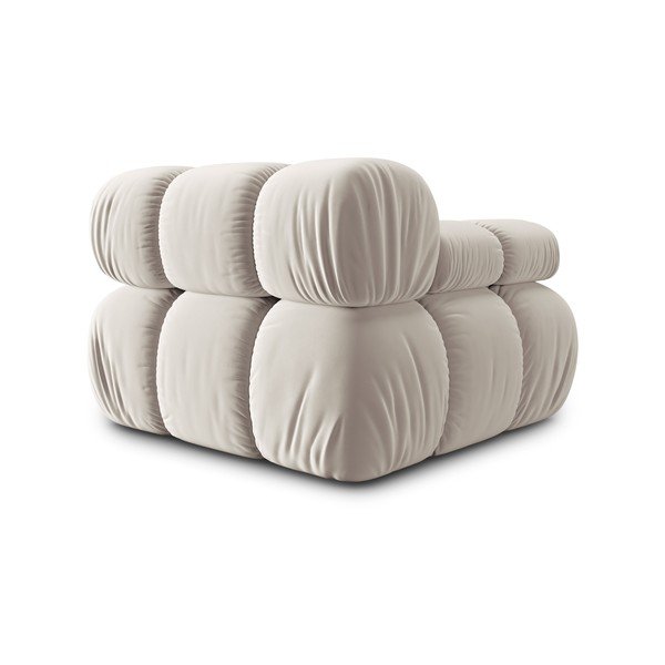 Modul pentru canapea modulară bej cu tapițerie din catifea (cu colț pe partea stângă ) Bellis – Micadoni -image-4