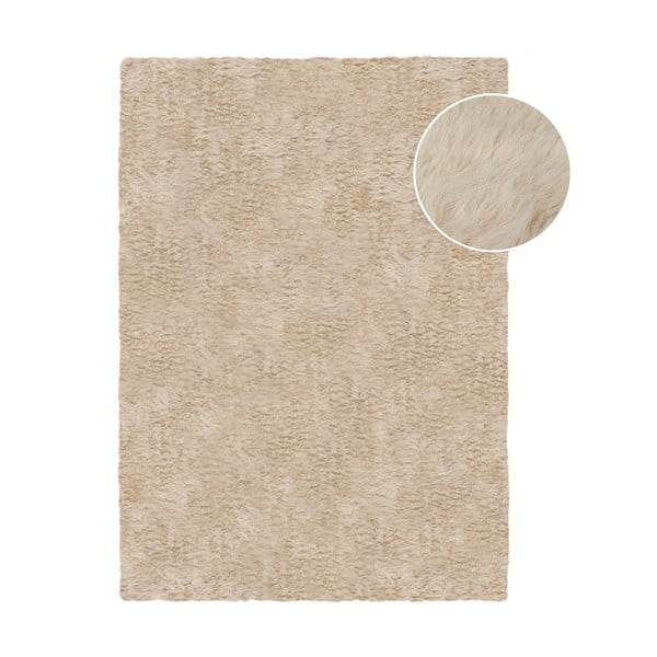 Blană bej sintetică 80x150 cm Alpine Faux Fur – Flair Rugs