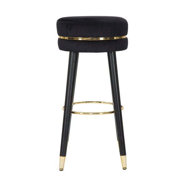 Scaun de bar negru/auriu tapițat (înălțime șezut 74 cm) Paris – Mauro Ferretti-image-3