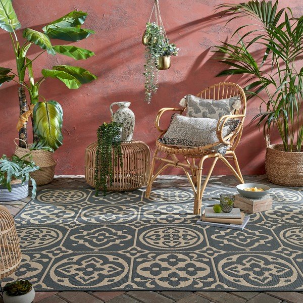 Covor de exterior Flair Rugs Tile, 120 x 170 cm, gri-image-1