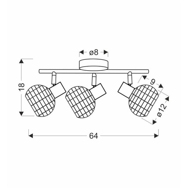 Plafonieră neagră-crem cu abajur din metal-cu abajur din ratan ø 12 cm Tajga – Candellux Lighting-image-3