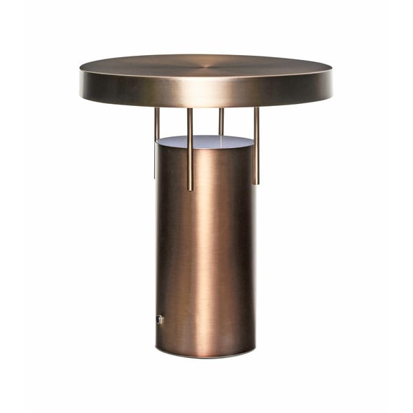 Veioză în culoarea bronz LED cu intensitate reglabilă cu abajur din metal (înălțime 28 cm) BringMe – Hübsch