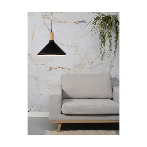 Lustră neagră/natural cu abajur din metal ø 35 cm Melbourne – it's about RoMi-image-4