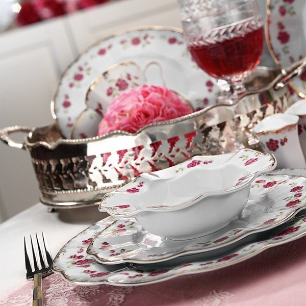 Set veselă din porțelan Kutahya Shiny, 59 piese-image-1