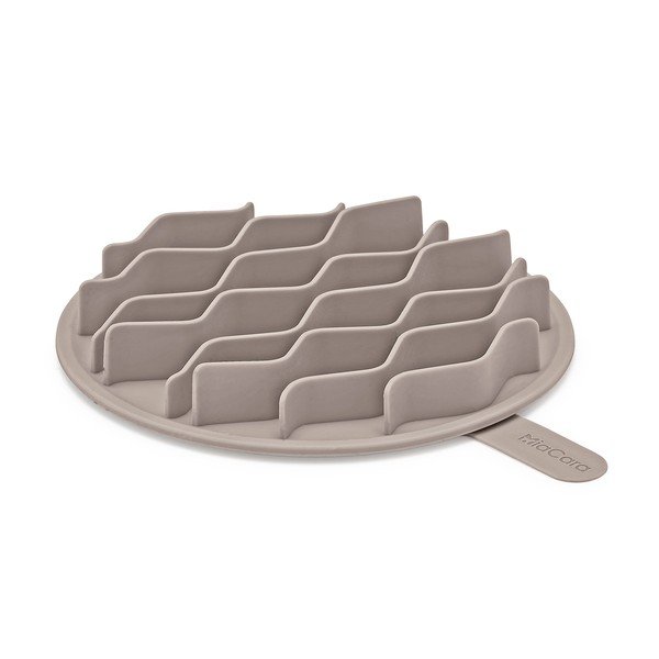 Căptușeală de bol pentru hrănire lentă pentru câini din silicon ø 18 cm Lento Greige M/L – MiaCara