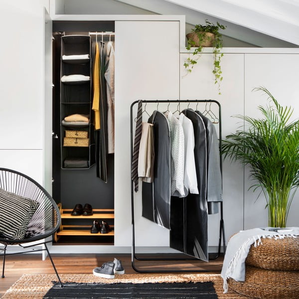 Husă de protecție pentru haine de agățat Compactor Dress Bag, negru-image-2