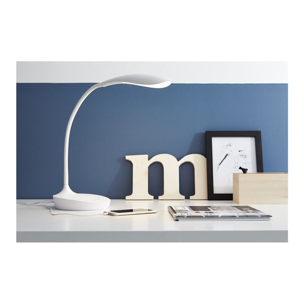 Veioză cu USB Markslöjd Swan, alb-image-1