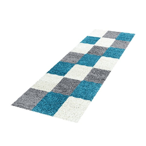 Covor tip traversă gri/turcoaz 80x250 cm Life – Ayyildiz Carpets