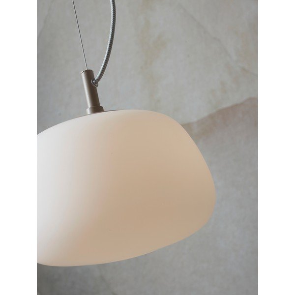 Lustră crem cu abajur din sticlă ø 25 cm Sapporo – it's about RoMi-image-2