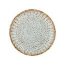 Farfurie albastră/bej pentru servire din gresie ø 17 cm Fleur – Bloomingville