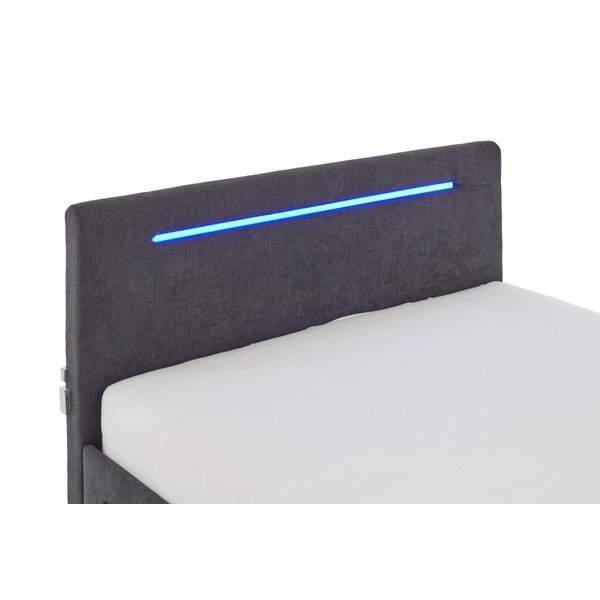 Pat pentru copii  gri închis tapițat fără somieră 140x200 cm Circle – Meise Möbel-image-4