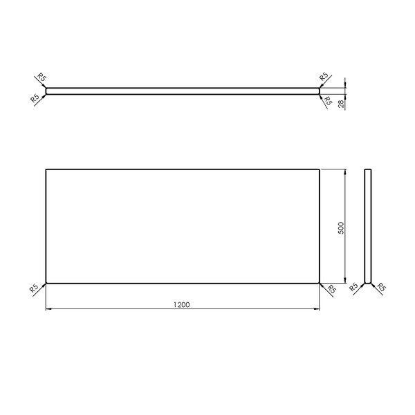 Blat sub chiuvetă în culoare naturală din lemn de stejar 120x50 cm Woody – Sapho-image-4