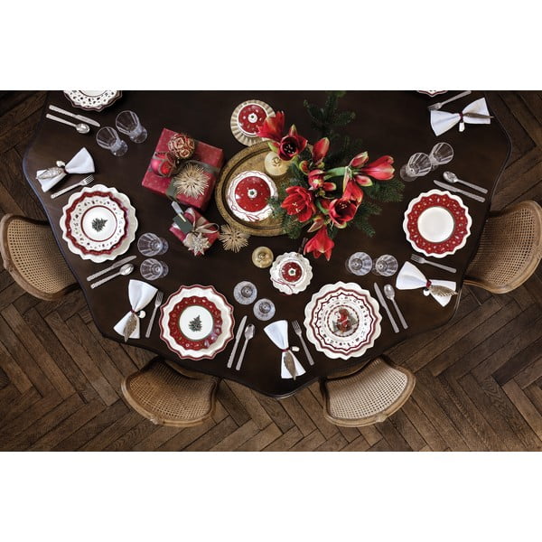 Farfurie din porțelan cu motiv de Crăciun Toy's Delight Villeroy&Boch, ø 24 cm, alb - roșu-image-3