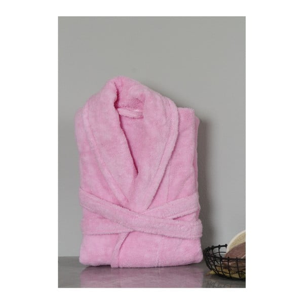 Halat de baie din bumbac pentru dame My Home Plus Spa, mărime M/L, roz