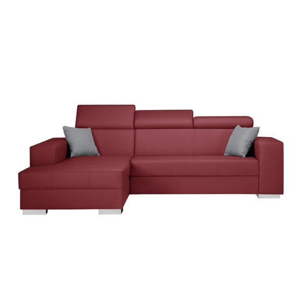 Canapea cu șezlong partea stângă și perne gri Interieur De Famille Paris Tresor, roșu