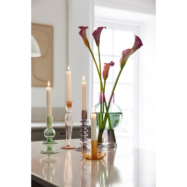 Sfeșnic din sticlă Bahne & CO, roz-image-4