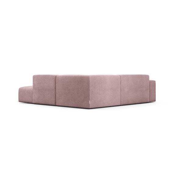 Colțar din catifea Marie Claire Home Karen, 260 cm, colț dreapta, roz-image-4