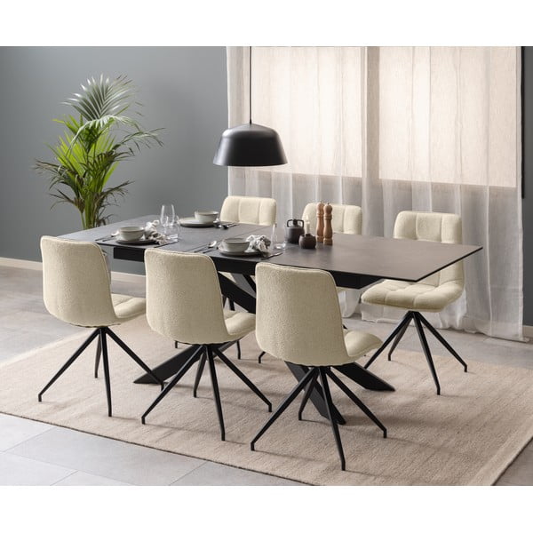 Masă de dining extensibilă din ceramică 90x210 cm Irwine – Actona-image-4
