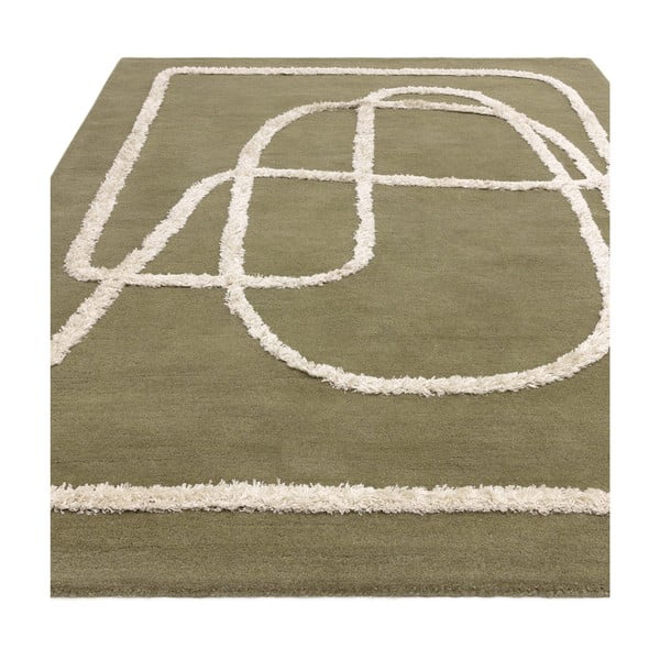 Covor verde handmade din lână 160x230 cm Matrix – Asiatic Carpets-image-2