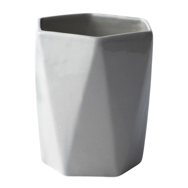 Vază KJ Collection Geometrico Grey, 13,5 cm