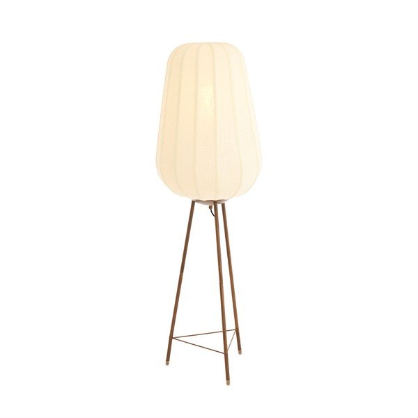 Lampadar alb cu abajur textil (înălțime 133 cm) Bibury – Light & Living-image-1