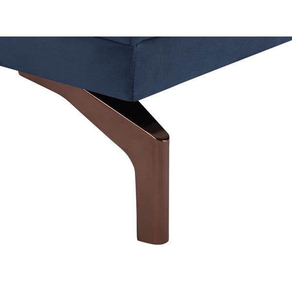 Canapea cu 3 locuri și picioare metalice aurii Windsor & Co Sofas Jupiter, albastru închis-image-4