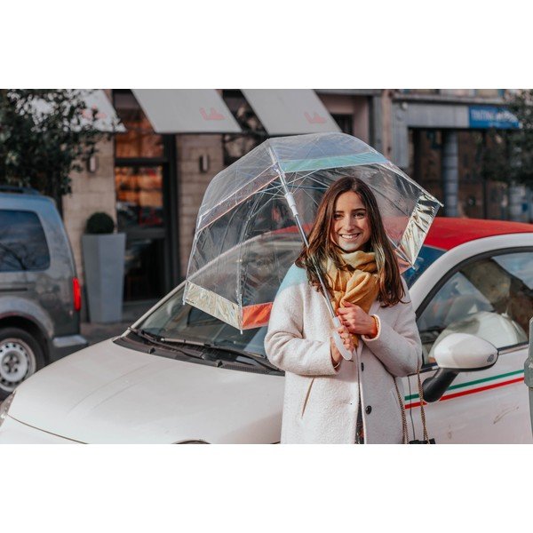 Umbrelă transparentă pentru femei Ambiance Iridiscent, ⌀ 85 cm-image-1