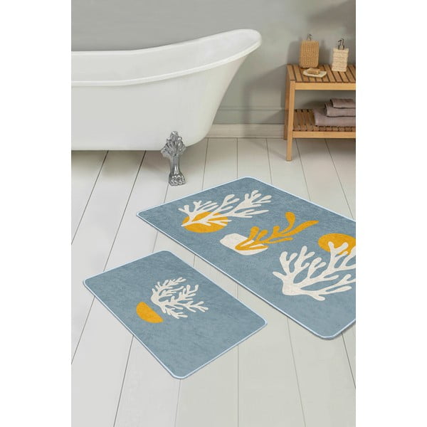 Covorașe de baie albastre 2 buc. 60x100 cm – Mila Home-image-2