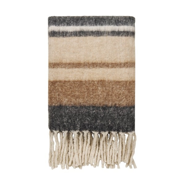 Pătură maro din amestesc de lână 130x170 cm Carmel – House Nordic