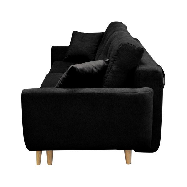 Canapea extensibilă cu 3 locuri Cosmopolitan design Barcelona, negru-image-2