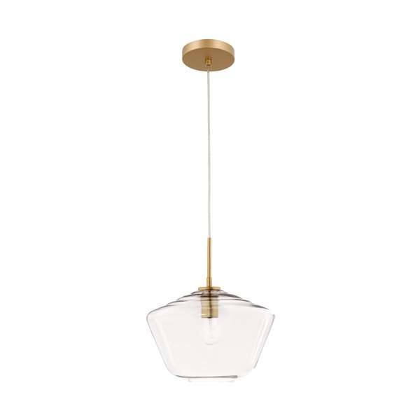 Lustră aurie din sticlă cu abajur din sticlă ø 30 cm Prisma – Nova Luce
