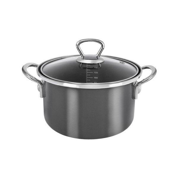 Oală cu capac smalțuită 1,75 l Metalic – Orion