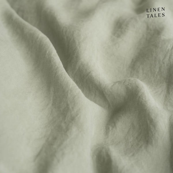 Față de pernă din in Linen Tales, 70 x 90 cm, verde deschis-image-2