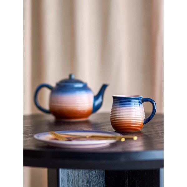 Căni albastre/portocalii 4 buc. din ceramică 200 ml Tatum – Bloomingville-image-1